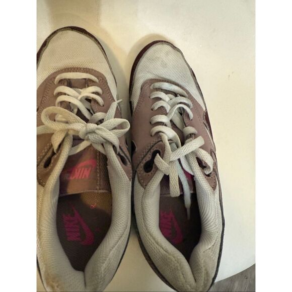 Nike Kids Air Max 1 GS Athletic Sneakers Light Violet Burgundy Crush Size 5Y - Picture 6 of 9